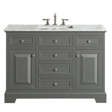 Eviva Monroe 42″ Transitional Bathroom Vanity w/ White Carrara Top Vanity Eviva Gray